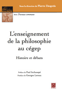 L'enseignement de la philosophie au cegep_cover